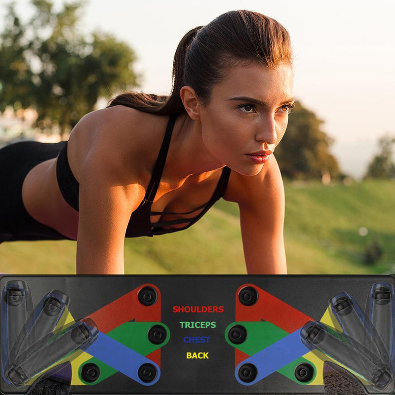 9 in 1 Body Building Push Up Rack Board System Fitness Comprehensive Exercise