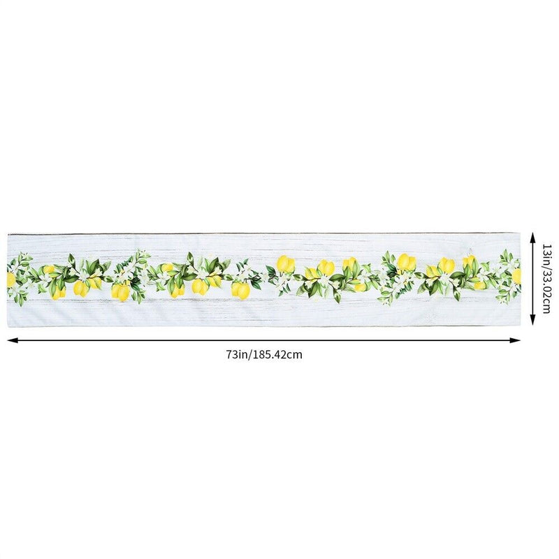 Decorations Cotton Linen Lemon Table Runner Sunflower Tablecloth Triangle