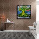 5D Frog on Pond Kit Rhinestone Diamond Painting DIY Full Round Drill Ornaments
