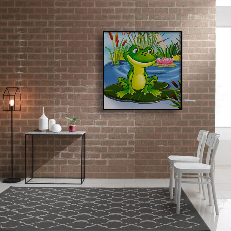 5D Frog on Pond Kit Rhinestone Diamond Painting DIY Full Round Drill Ornaments