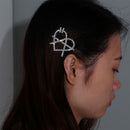 Heart Shape Hair Jewelry Rhinestone Hairpins Hair Clips Shiny Headwear Barrette