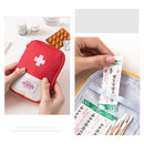 Medicine Bag Outdoor Camping Emergency First Aid Kit Mini Pill Case (Red L)