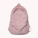 Simple Classic Backpack Teens Girls Solid Student Large Capacity School Book Bag