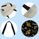 Bee Printed Shoulder Shopping Bag Casual Large Tote Handbag (40*40cm) C