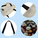 Dog in the flowers Printed Shoulder Shopping Bag Casual Large Tote Handbag