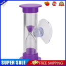 3min Hourglasses Children Teeth Brushing Timer with Suction Cup (Purple)