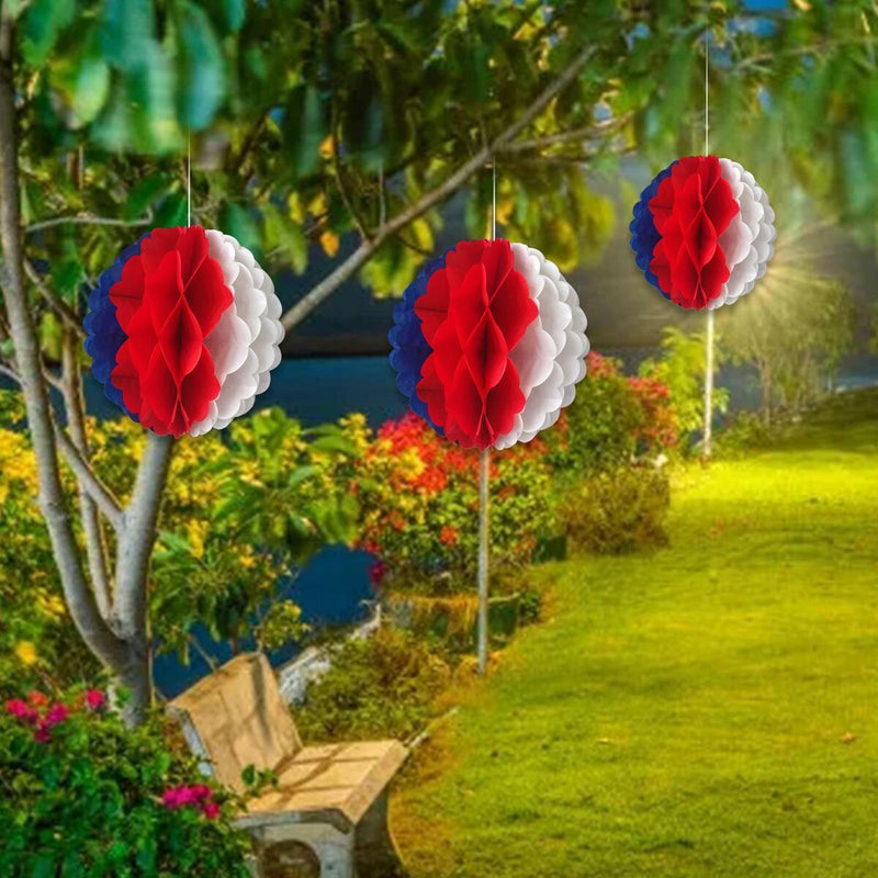 Union Jack Honeycomb Balls Queens Jubilee GB Party Events Hanging Decor x1