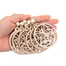 Wooden Pendants Hanging Ornaments Xmas Tree Wood Chip Christmas Decorations