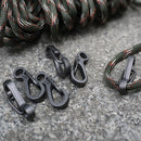 Light Key Chain Ring Key Fob with Mini Spring and EDCGEAR Buckle Clip Black