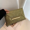 Retro Sequins Women Dinner Party Clutch Purse Pure Color Small Travel Wallets