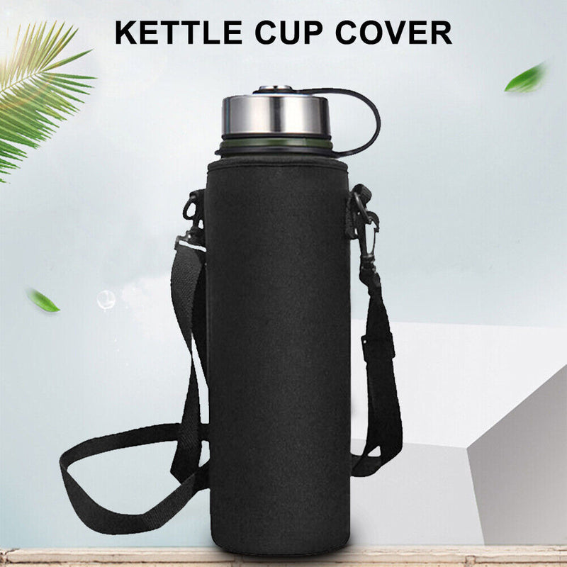 Sports Water Bottles Carrier Bag Pouch Kettle Cup Holder with Shoulder Stra