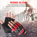 Anti-Skid MTB Bicycle Motorcycle Bike Protective Gloves (Red Half Finger) Newly