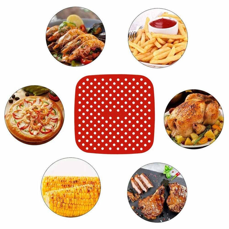 Air Fryer Steamer Pad Food Grade Silicone Kitchen Baking Cooking Basket Mats