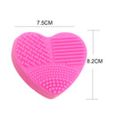 Silicone Makeup Brush Cleaner Scrubber Board Pad Heart-shaped Make Up Clean