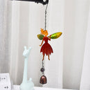 Fairy Angel Wind Chimes Metal Art Wind Bell for Indoor Outdoor Yard (Red) Newly