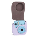PU Leather Bag Case w/Adjustable Shoulder Strap for Instax Mini 11 (Purple)