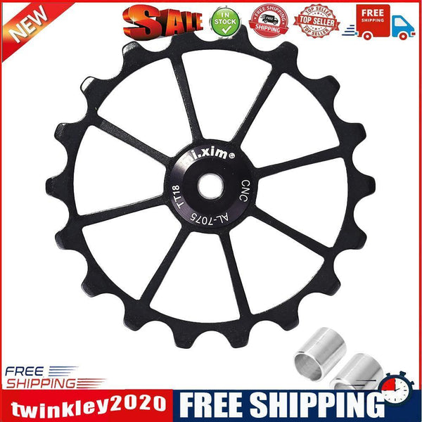 Mi Xim Mountain Bike Rear Derailleur Bearing Pulley Guide Wheel (Black 18T)