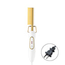 2 in 1 Hair Straightener Curler Electric Heating Comb Flat Iron (White US) Newly