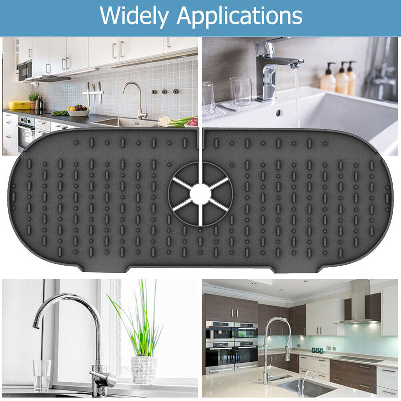 #A Sink Splash Guard Large Silicone Water Catcher Mat Small Kitchen Draining Pad