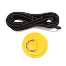 Stainless Steel D Ring Patch 2.5m Rope Kit for Paddle Board (Yellow) Newly