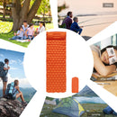 Camping Sleep Pad Inflatable Air Mattress Outdoor Beach Cushion (Orange)