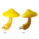 Mushroom Night Light Decor Light-control Sensor Wall Socket Lamp for Room (EU)