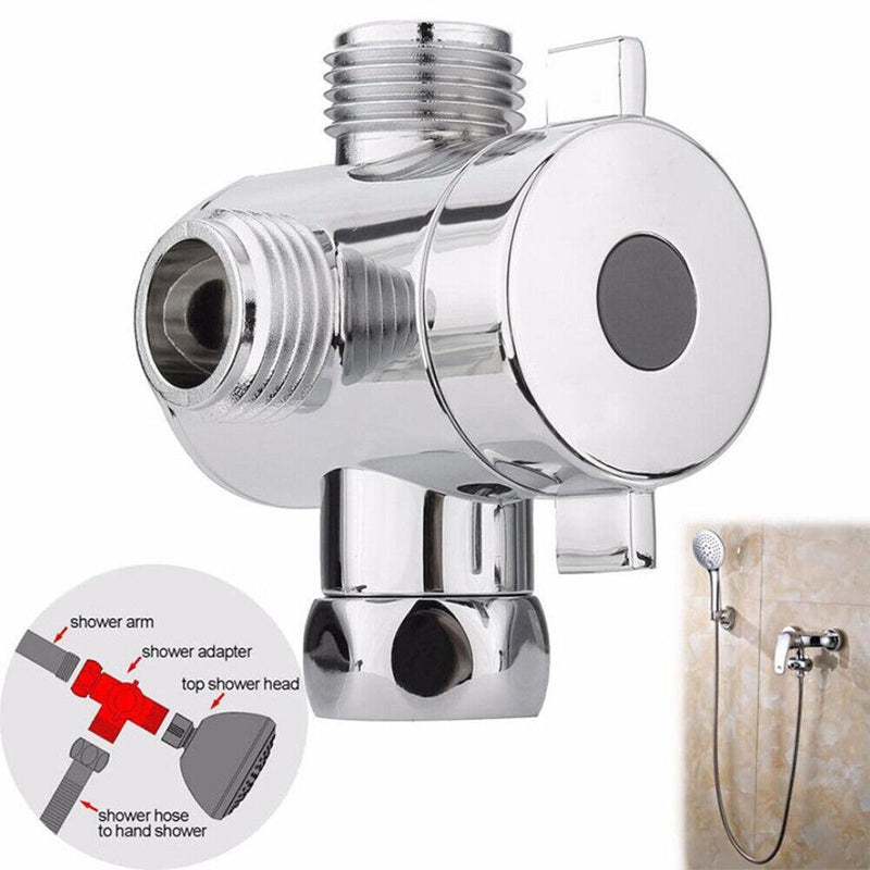 Adapter Adjustable Arm 3 Way  Head Diverter Valve Tee Connector