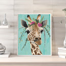 Flower Giraffe Oil Paint By Numbers DIY Handpainted on Canvas Home Decorati
