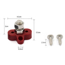 Bus Bar M10 Positive Power Distribution Stud Terminal Block (Red)