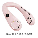 3000mAh LED Digital Air Cooling Hanging Neck Bladeless Sports Fans (Pink)