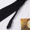 Smooth Clothing Accessories Black Clip On Necktie Tie Ties Narrow Neck