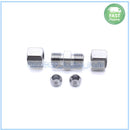 10X Brake Line Union Fitting Straight Compression Kits Connector 3/16" OD