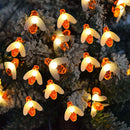 Solar LED Bee Curtain Lights Fairy Lamp for Home Room Party Festival Decoration