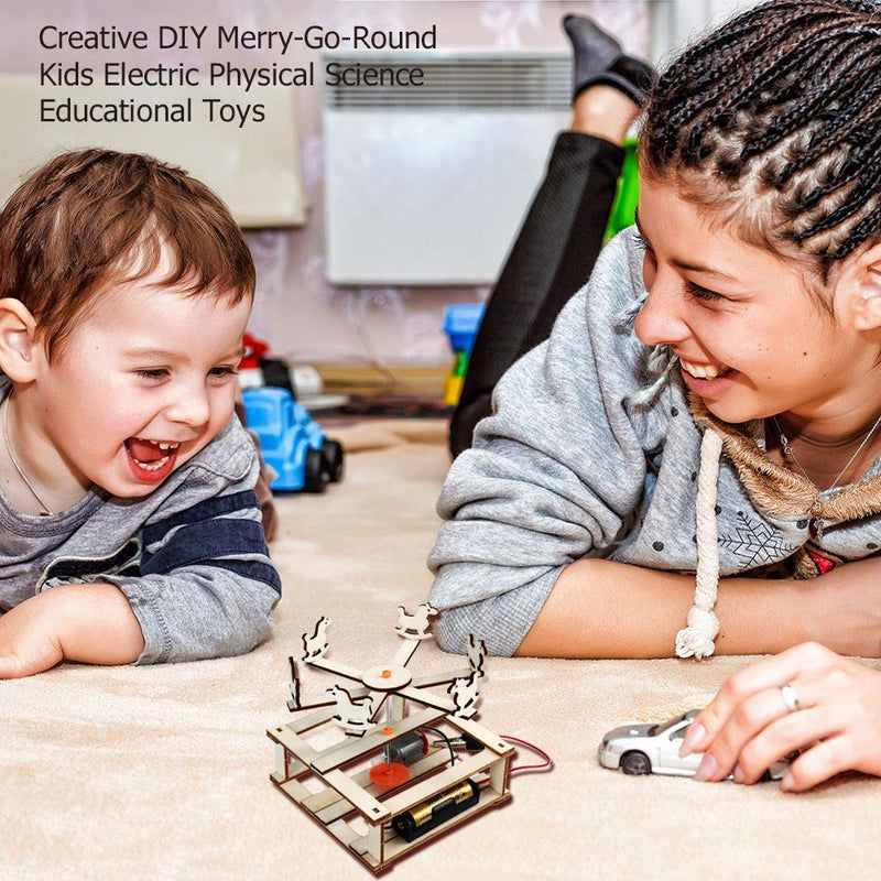 Creative DIY Merry-Go-Round Kids Electric Physical Science Educational Toys