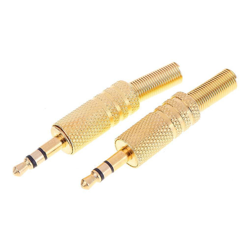 2pcs Stereo 3.5mm 1/8 In Headphone Earphone DIY Audio Jack Connector