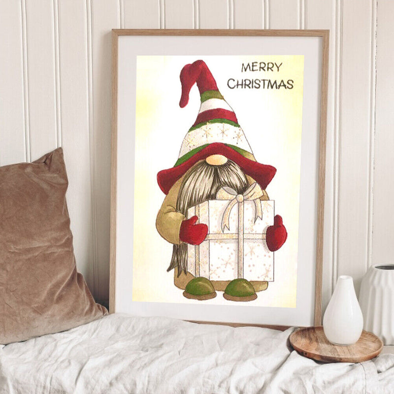 Diamond Painting 5D Full Round Drill Mosaic DIY Striped Hat Goblin Art Decor Kit