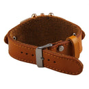 5pcs Unisex Leather Band Rectangle Dial Wristwatch Quartz Watch Orange