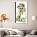 11CT Printed Partial Cross Stitch Craft Cute Girl Artwork Decor (VIP066)