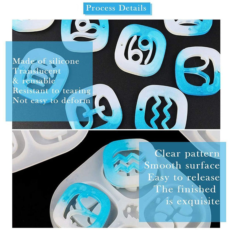 Dropping Tool Crystal Glue Pendants Mold Silicone Molds Constellation Mold