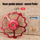 LEBYCLE 13T Bike Rear Derailleur Pulley Guide Bearing Jockey Wheel (Red)