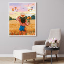 Rice Field Girl Oil Paint By Numbers Kit DIY Drawing Picture for Adults Home Art