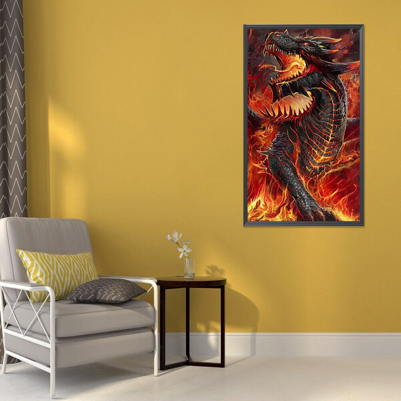 5D Diamond Painting Kit DIY Dragon Full Square Drill Mosaic Picture Wall De