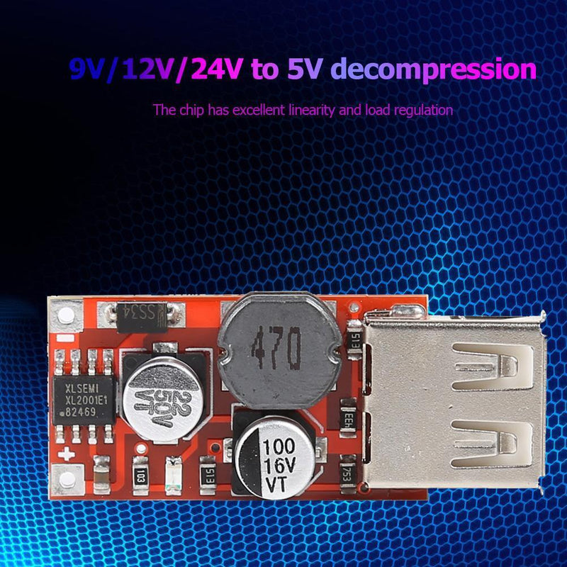 10*DC-DC Step Down Car Charger Power Module 9/12/24V to 5V3A USB Buck Board