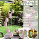 Hanging Colour Changing Solar Powered LED cracked bell Garden Outdoor Wind Chim`