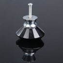 10X 40mm Diamond Shape Crystal Glass Drawer Cabinet Pull Handle Knob Black