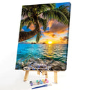 Painting By Numbers Kit DIY Sunset Canvas Oil Art Picture for Home Wall Decor