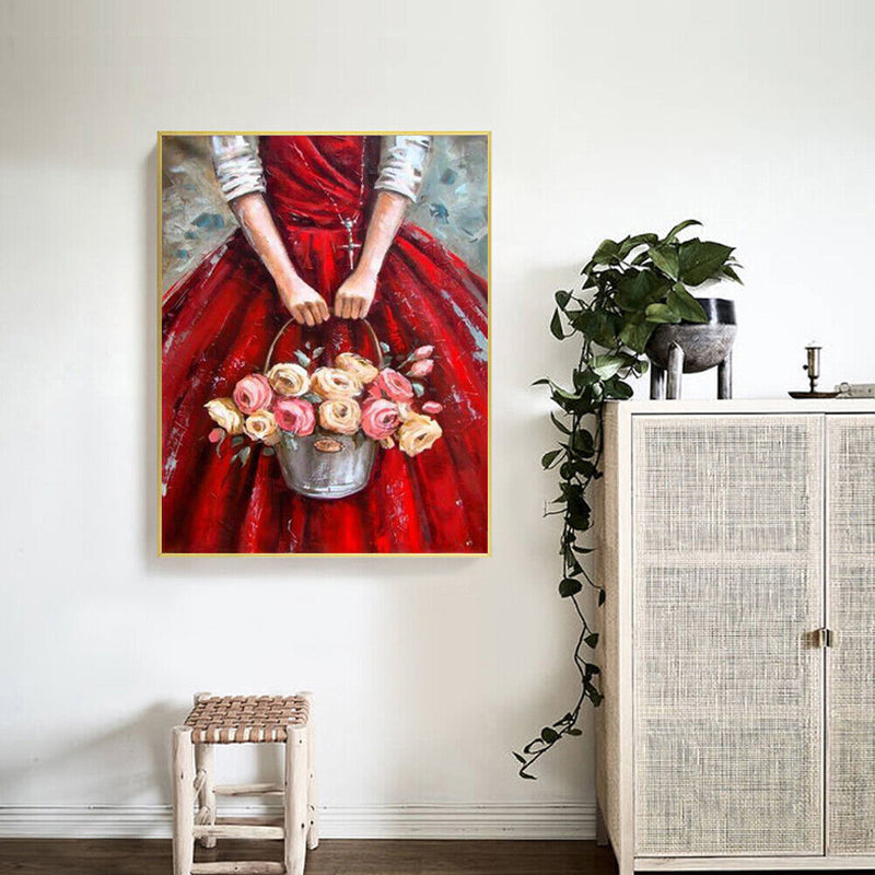 Hand Painted Oil Paint by Numbers DIY Dress Basket Drawing Wall Decoration Gi
