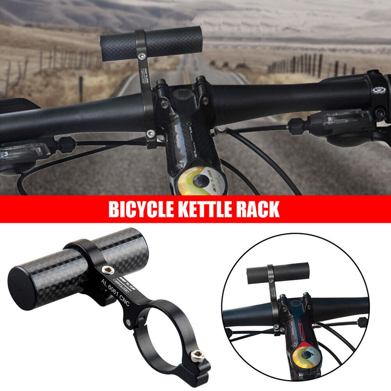 Carbon Tube Bicycle Handlebar Extender MTB Bike Headlight Bracket Holder Newly