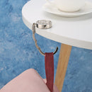 5pcs Portable Metal Foldable Bag Hook Holder Purse Hanger (White)