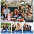 Water Bottle with Straw 700ml Drinking Bottle Square Cute Water Jug (Pink)